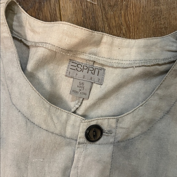 Esprit Vintage washed romper size 5/6 women junior shorts sateen cotton blend - Picture 2 of 10